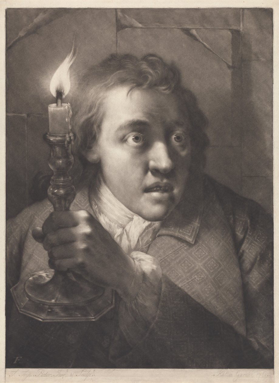 Mann mit Kerze af Thomas Frye
