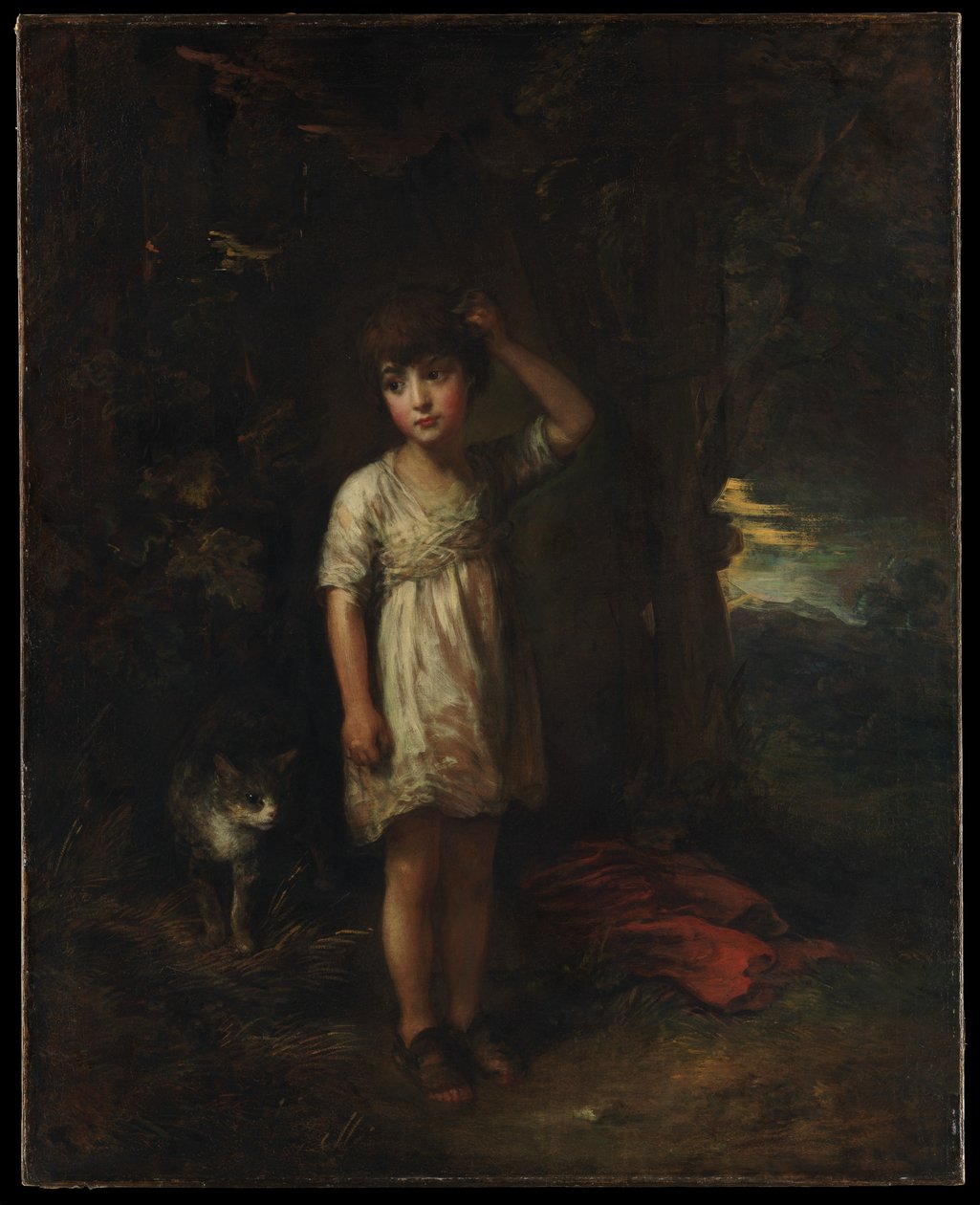 En dreng med en kat - Morgen af Thomas Gainsborough