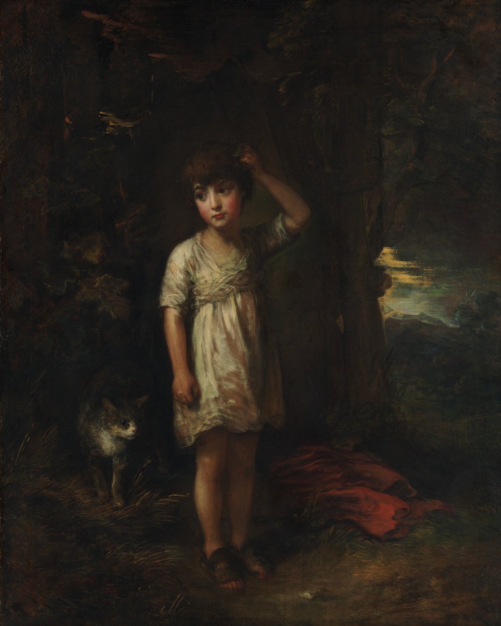 En dreng med en kat - morgen, 1787. af Thomas Gainsborough