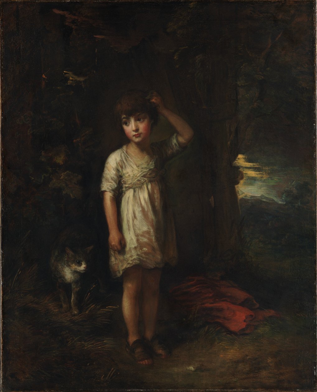 En dreng med en kat - Morgen af Thomas Gainsborough