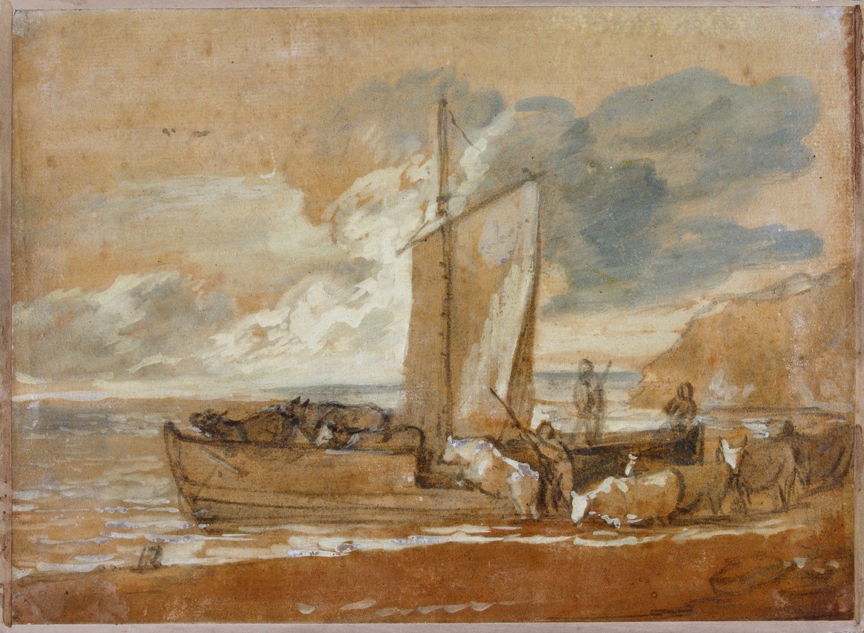 En kvægfærge, 1784-1788 af Thomas Gainsborough