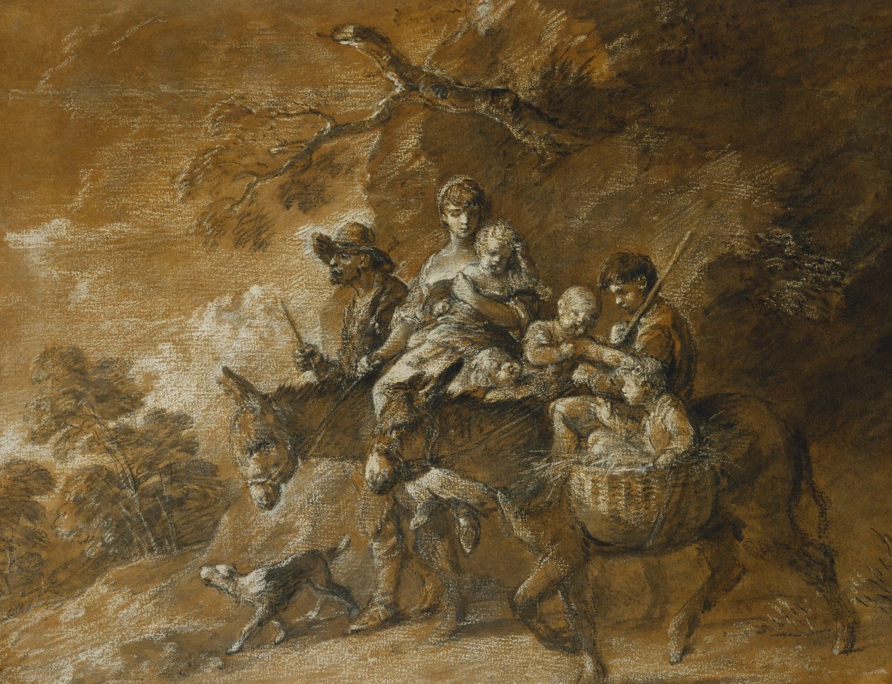 En bondefamilie på vej på markedet, af Thomas Gainsborough