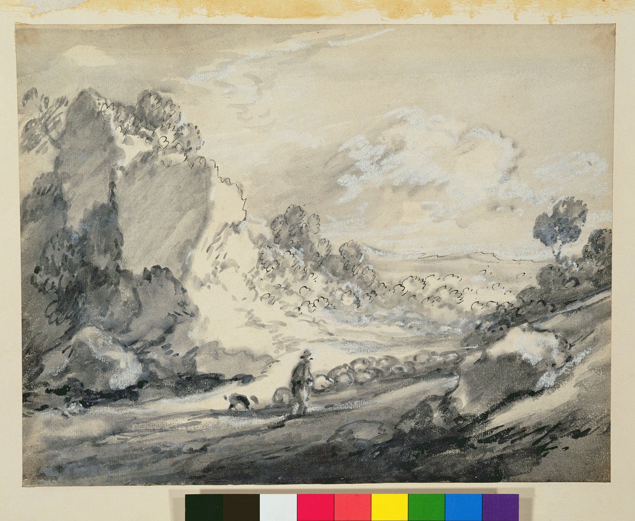 En hyrde og hans flok af Thomas Gainsborough