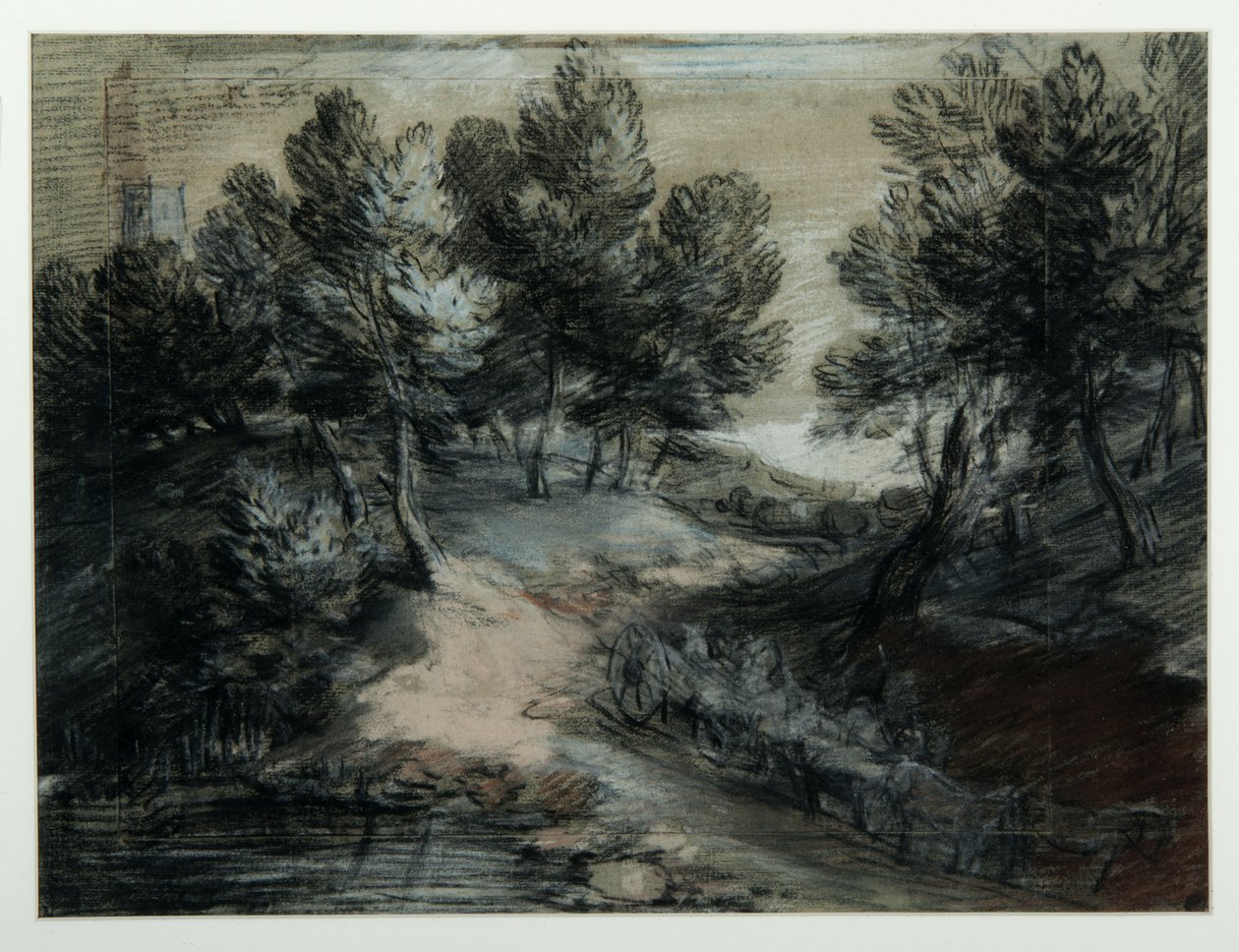 En tømmervogn på en skovvej, 1775-80 af Thomas Gainsborough