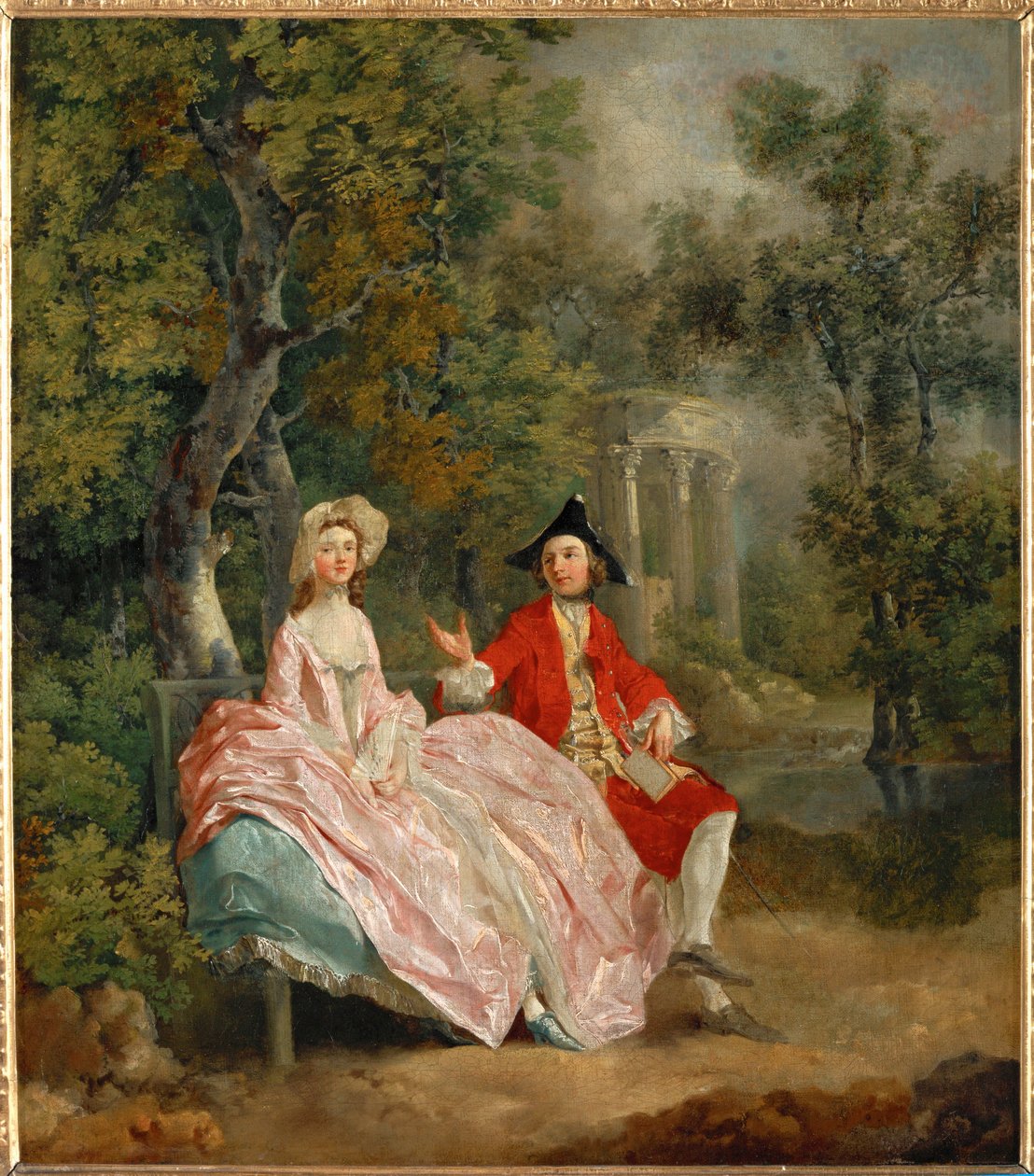 Conversation dans un parc - Kunstneren og hans kone Margaret i en park ... af Thomas Gainsborough