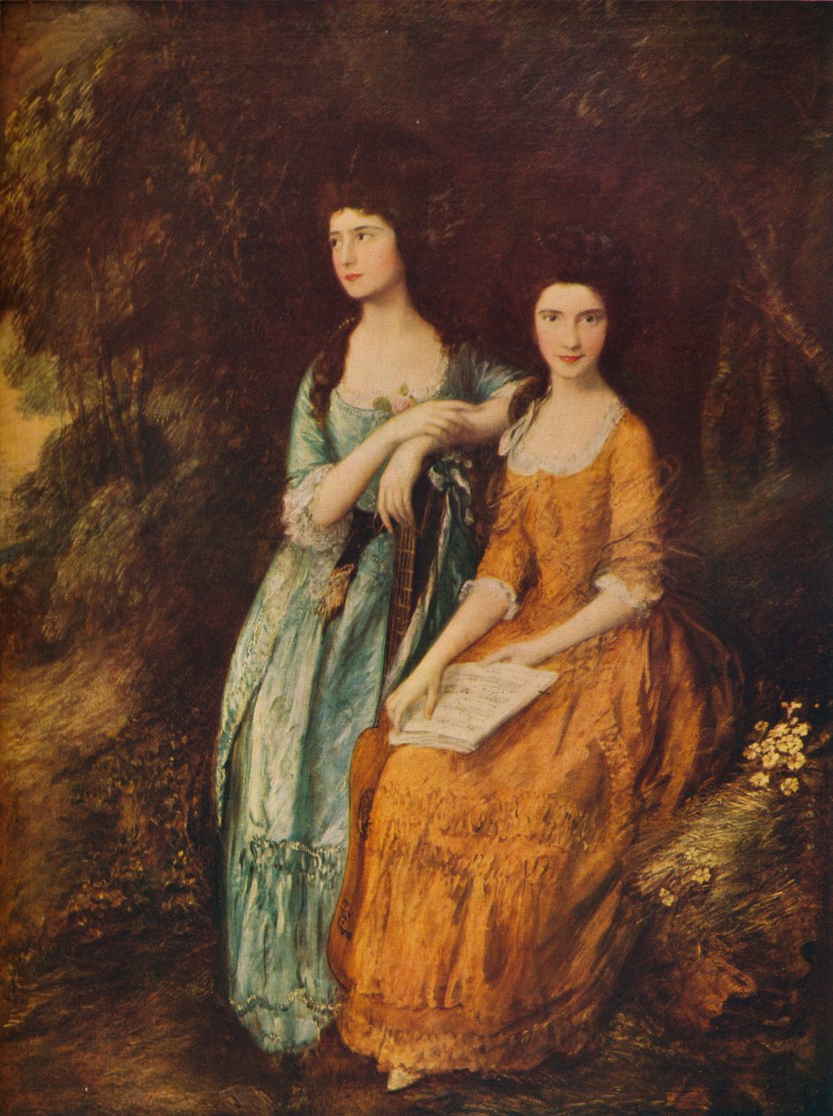 Elizabeth og Mary Linley, c1772 af Thomas Gainsborough