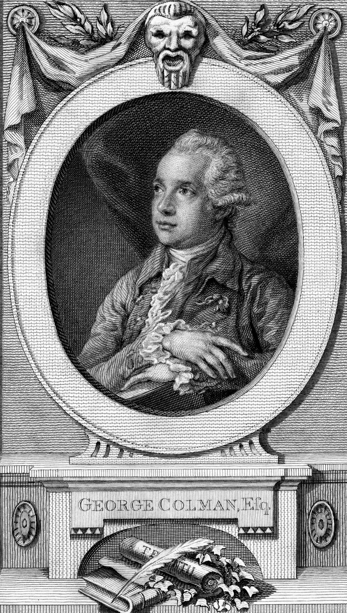 George Colman den Ældre, graveret af John Hall af Thomas Gainsborough