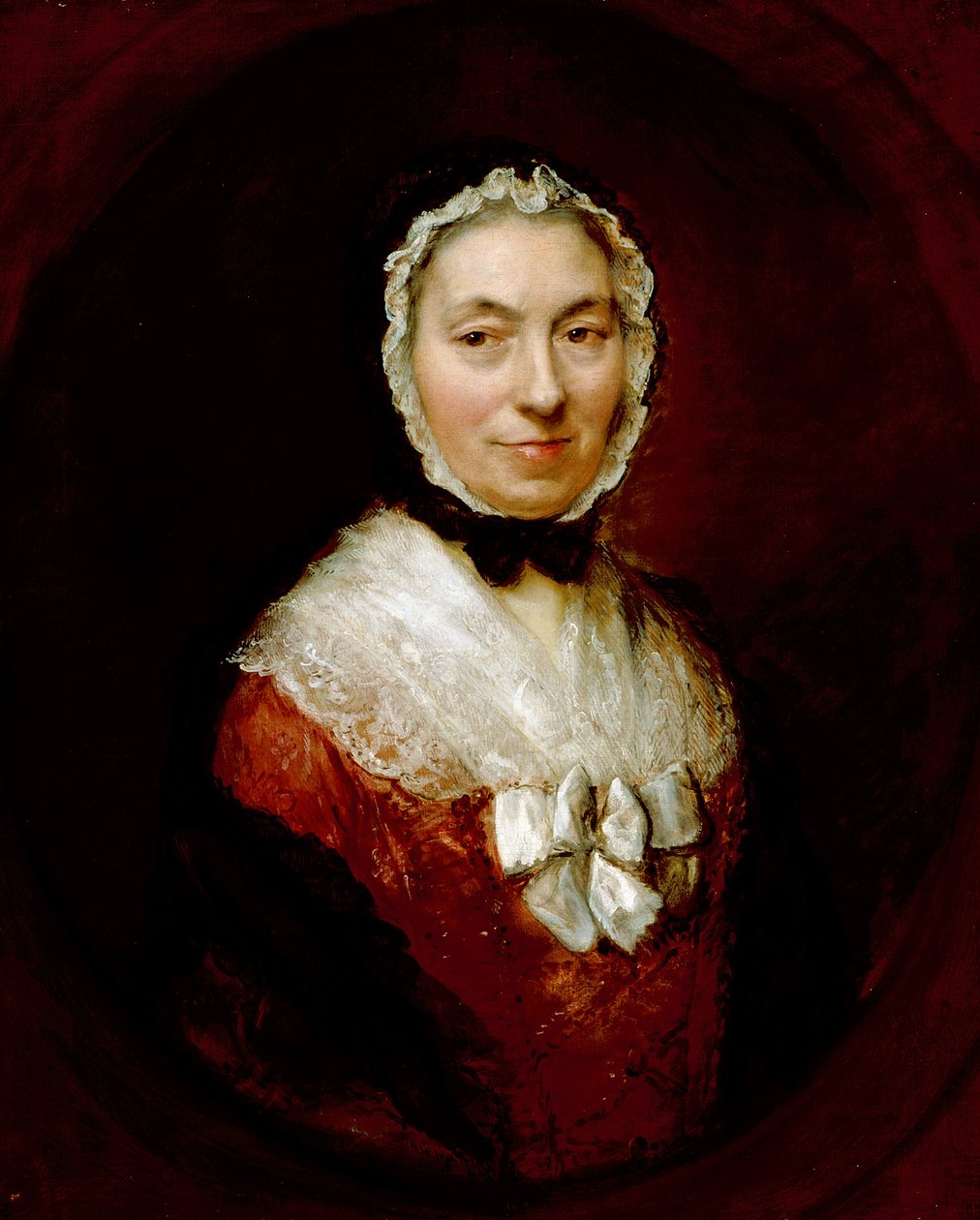 Lady In A Mob Cap (olie på lærred) af Thomas Gainsborough