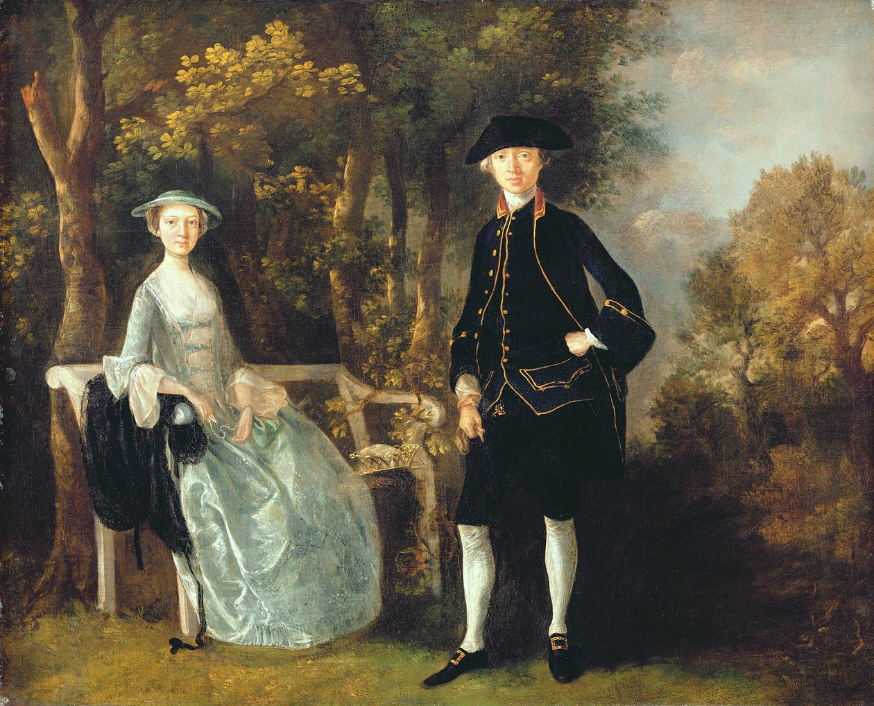 Lady Lloyd og hendes søn, Richard Savage Lloyd, fra Hintlesham Hall, Suffolk, ca. 1745-46 (olie på lærred) af Thomas Gainsborough
