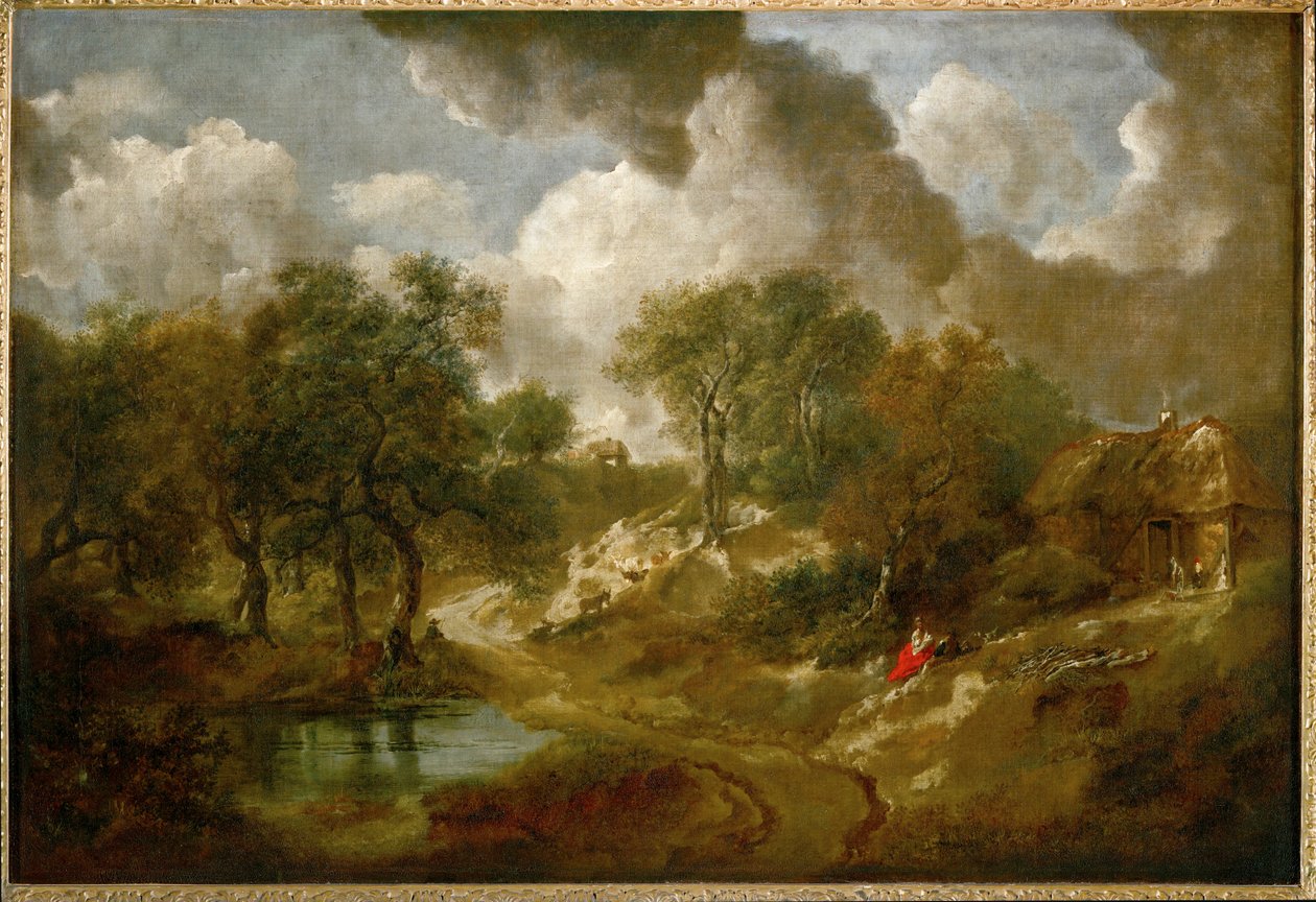 Landskab i Suffolk (maleri på lærred) af Thomas Gainsborough