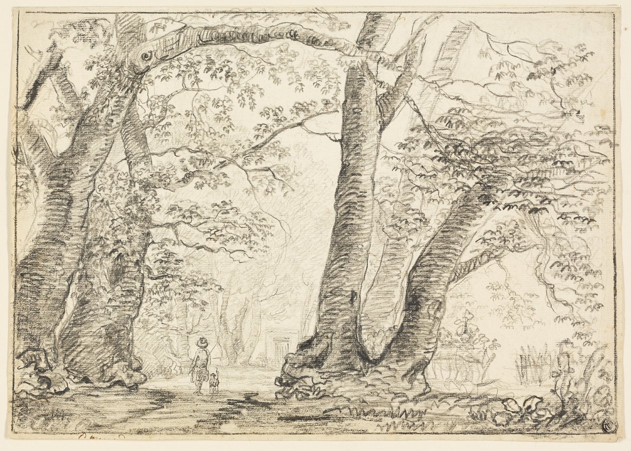 Mand med hund i skoven af Thomas Gainsborough