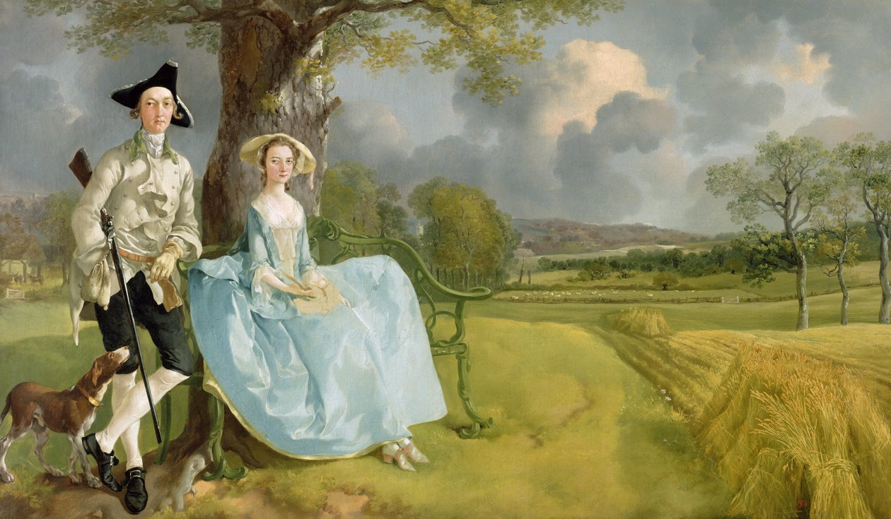 Mr og Mrs Andrews, ca. 1748-9 (olie på lærred) af Thomas Gainsborough