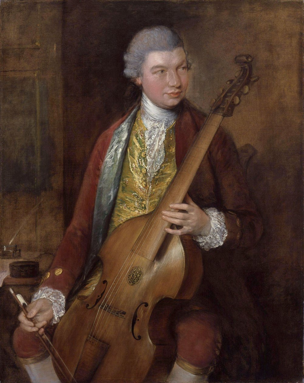 Portræt af Carl Friedrich Abel (1723-1787) af Thomas Gainsborough