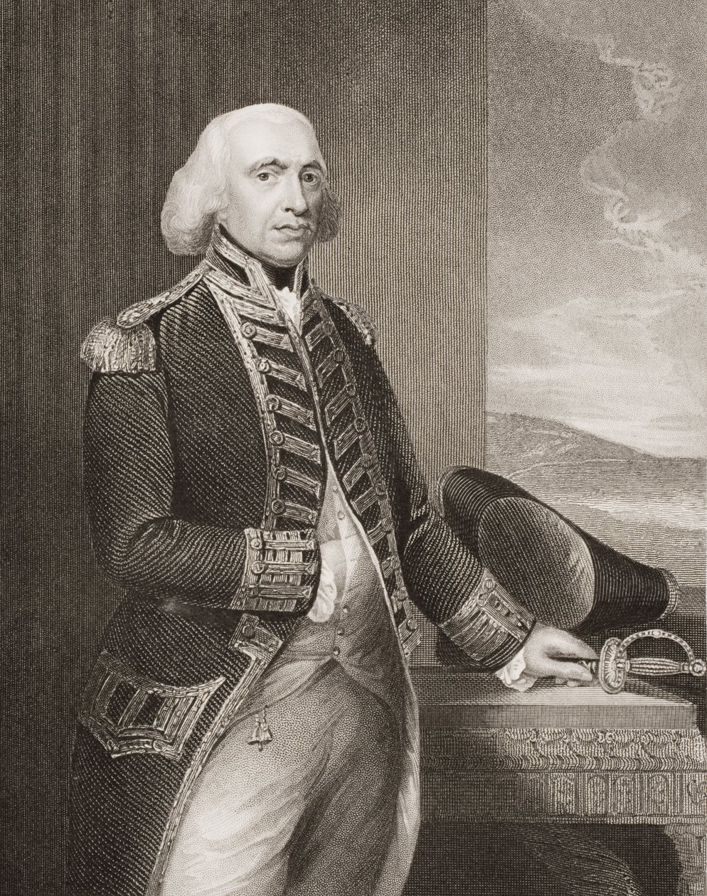 Richard Howe, 1. Earl Howe, illustration fra 
