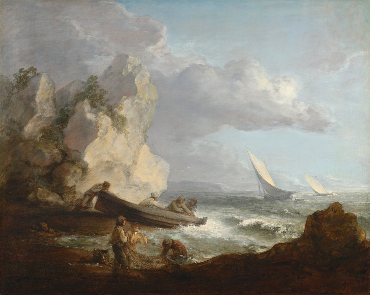 Havkyst med fiskere af Thomas Gainsborough