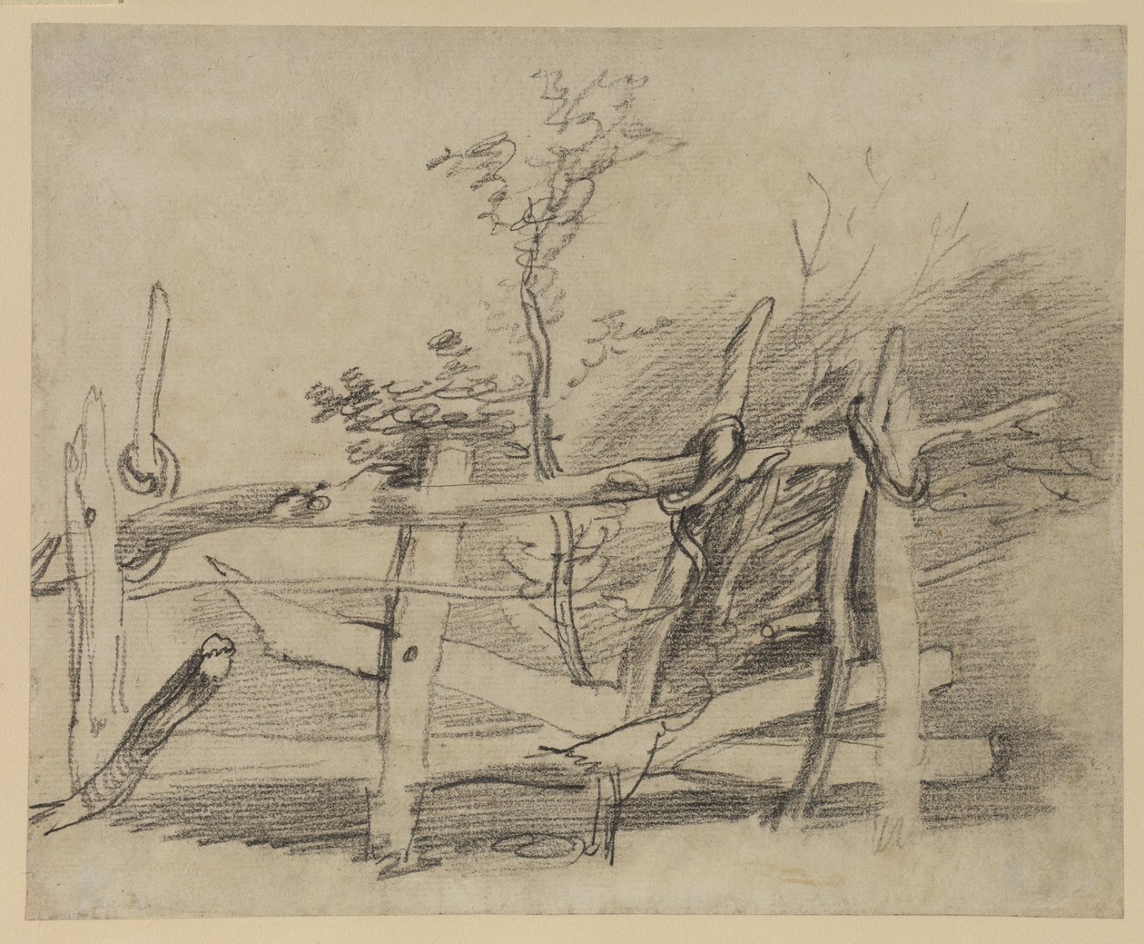 Studie af en gammel forhindring af Thomas Gainsborough