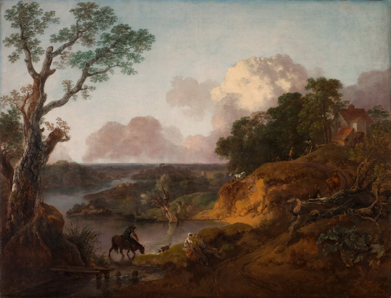 Udsigt i Suffolk, ca. 1755 (olie på lærred) af Thomas Gainsborough