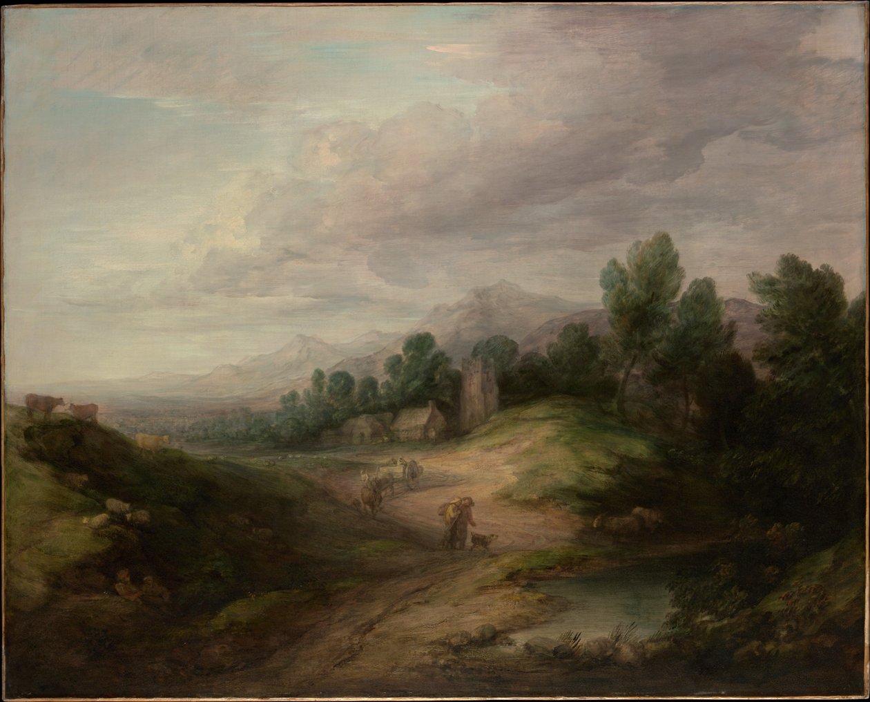 Skovklædt højlandskab af Thomas Gainsborough