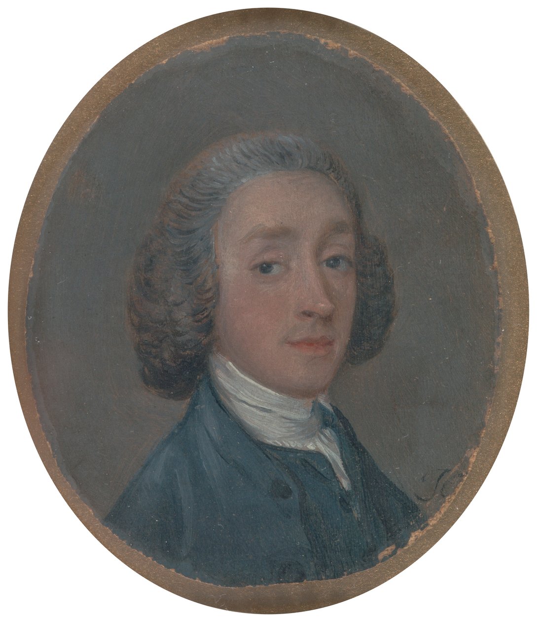 Portræt af en ung mand med pulveriseret hår af Thomas Gainsborough RA