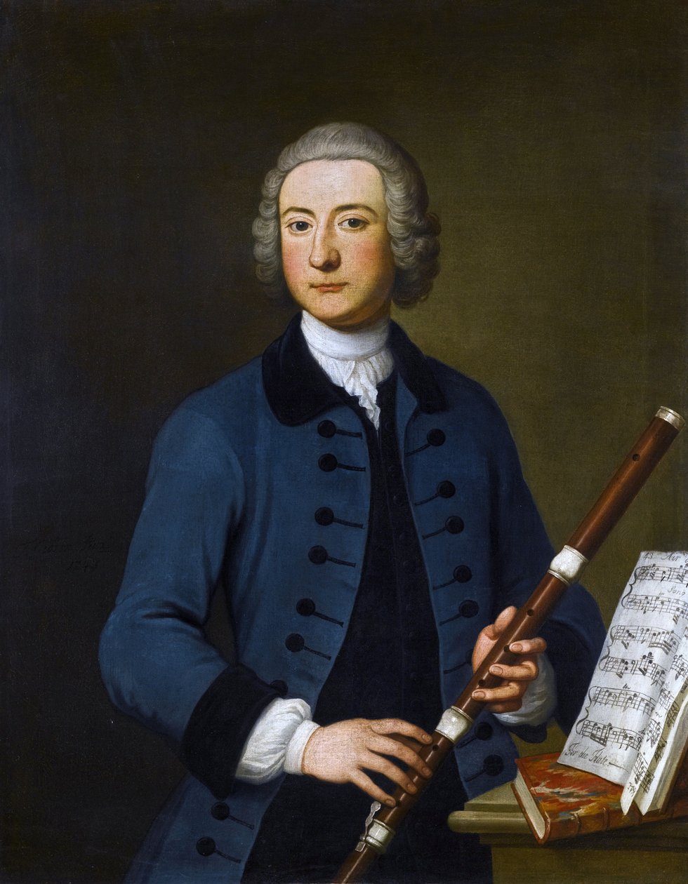 Lewis Christian Austin Granom (1722-1763) var en musiker, trompetist og fløjtenist fra det 18. århundrede af Thomas Gibson af Thomas Gibson