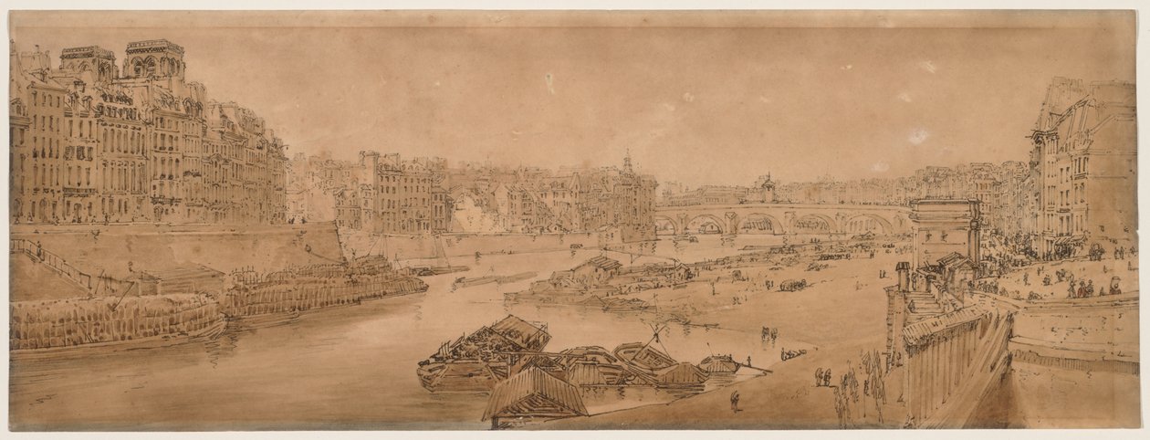 Et udvalg af tyve af de mest maleriske udsigter i Paris..., 1802. af Thomas Girtin