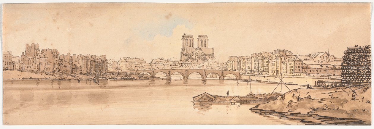 Et udvalg af tyve af de mest maleriske udsigter i Paris, 1802. af Thomas Girtin