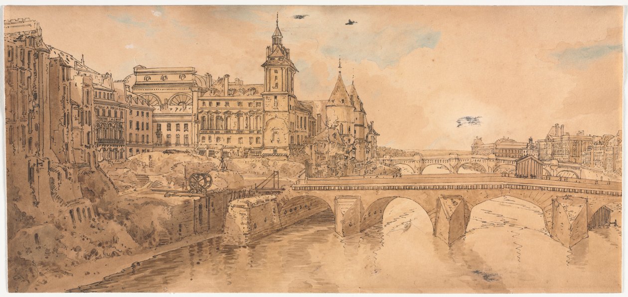 Et udvalg af tyve af de mest maleriske udsigter i Paris, 1802. af Thomas Girtin