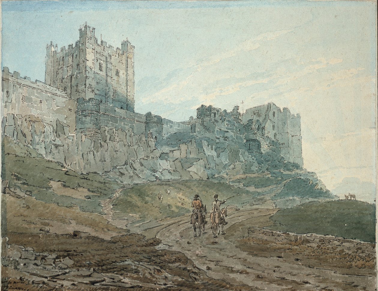 Bamburgh Castle Bamborough, Northumberland, 1792-1794 af Thomas Girtin