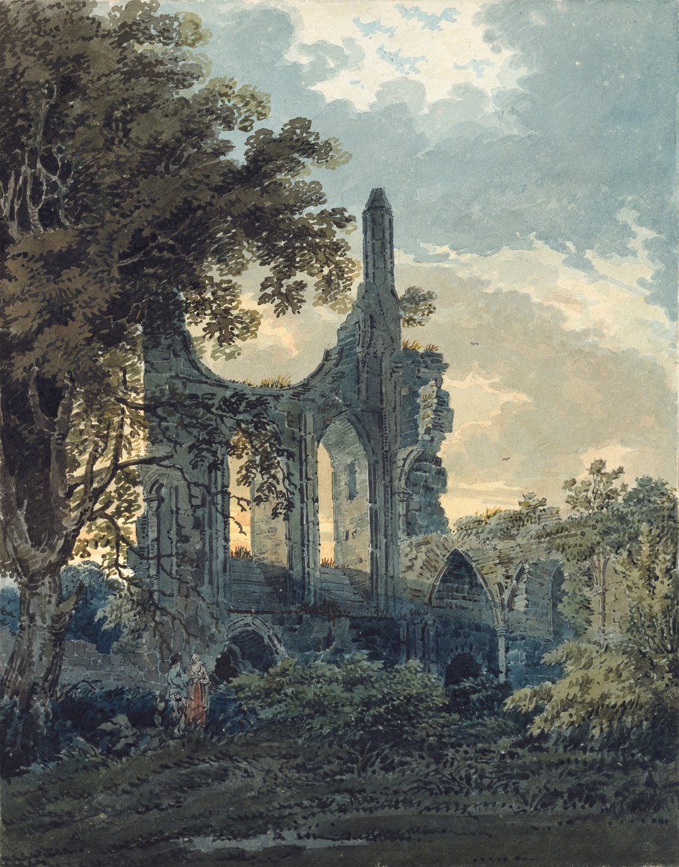 Byland Abbey, Yorkshire, c1793 af Thomas Girtin