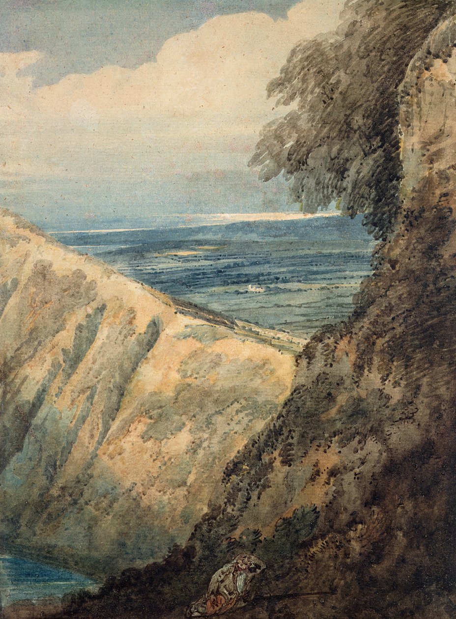 Kyst af Dorset, nær Lulworth Cove af Thomas Girtin