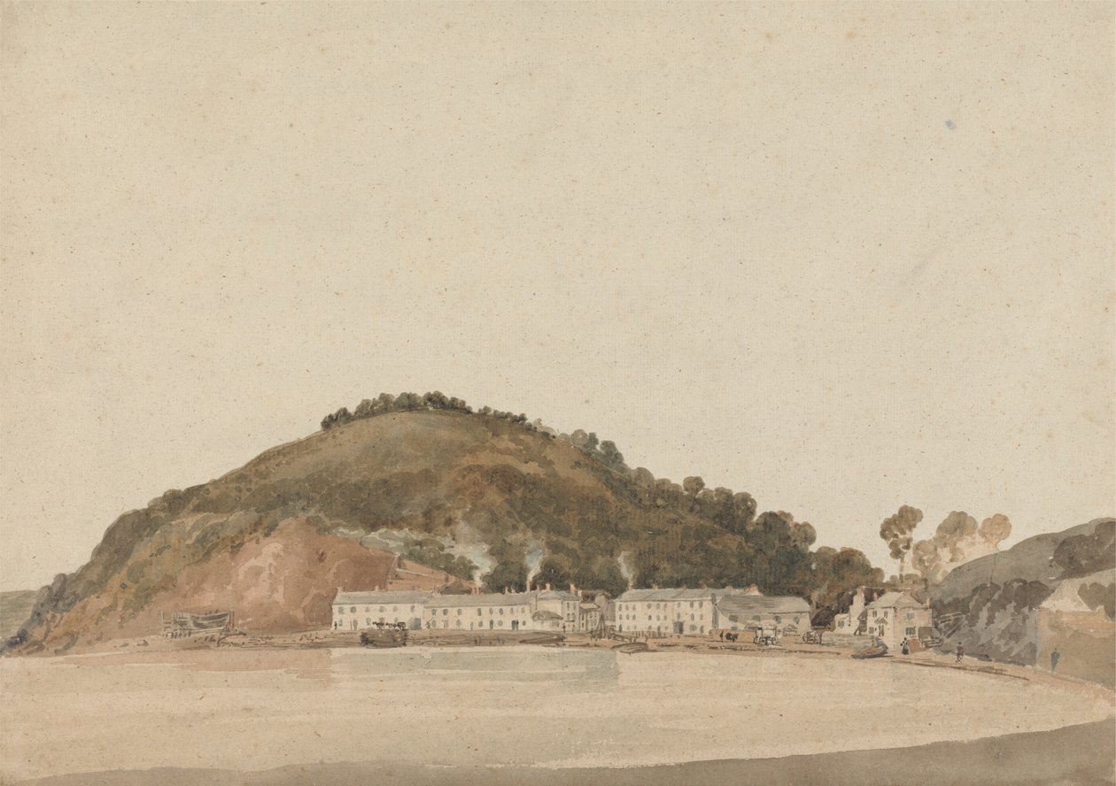 Næs på kysten af South Devon, muligvis Shaldon af Thomas Girtin