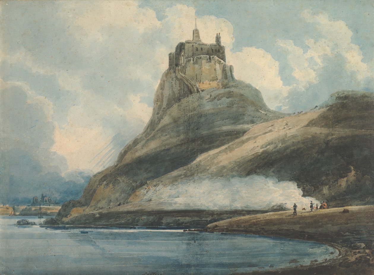 Lindisfarne Castle, Holy Island, Northumberland, 1796-97. af Thomas Girtin