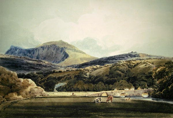 Mynydd Mawr, North Wales (blyant og akvarel) af Thomas Girtin
