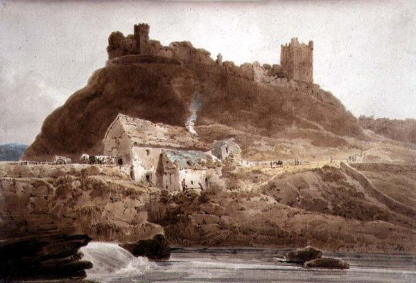 Richmond Castle, Yorkshire af Thomas Girtin