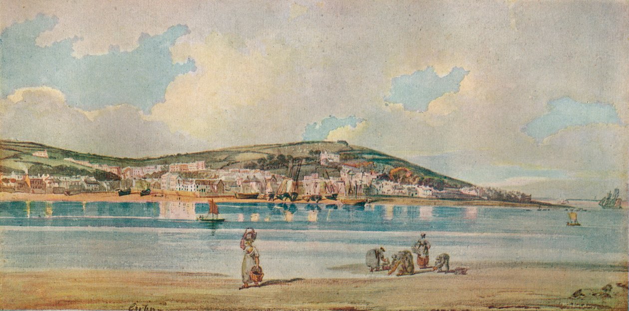 Udsigt over Appledore, North Devon, fra Instow Sands, 1798, 1919 af Thomas Girtin
