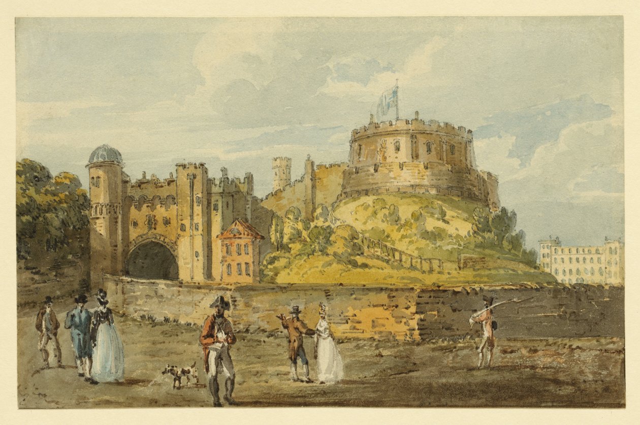 Windsor Castle, ca. 1792 (akvarel og blæk på papir) af Thomas Girtin
