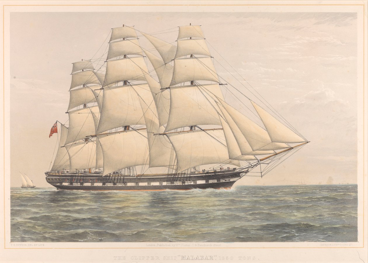 Clipper-skibet Malabar på 1350 tons af Thomas Goldsworth Dutton