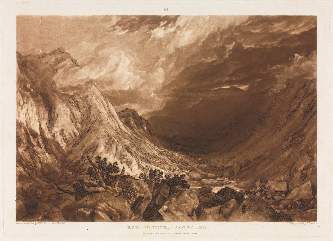 Liber Studorium: Ben Arthur, Skotland, ca. 1818. af Thomas Guff Lupton