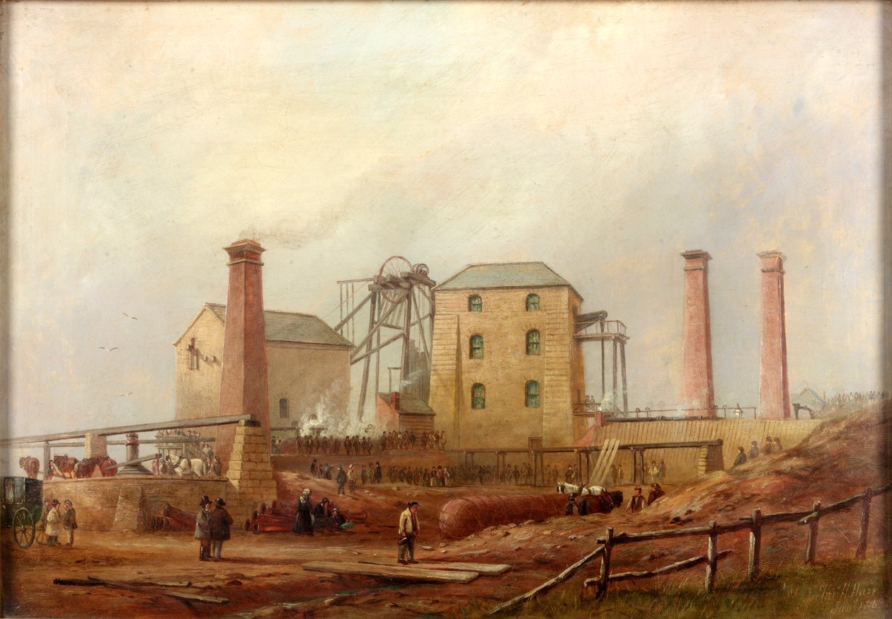 Hartley Colliery efter katastrofen, 1869 af Thomas H. Hair