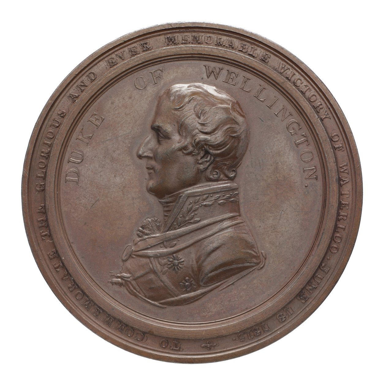 Medalje til minde om Wellington og Blücher ved Waterloo, 1815 (bronze) af Thomas Halliday