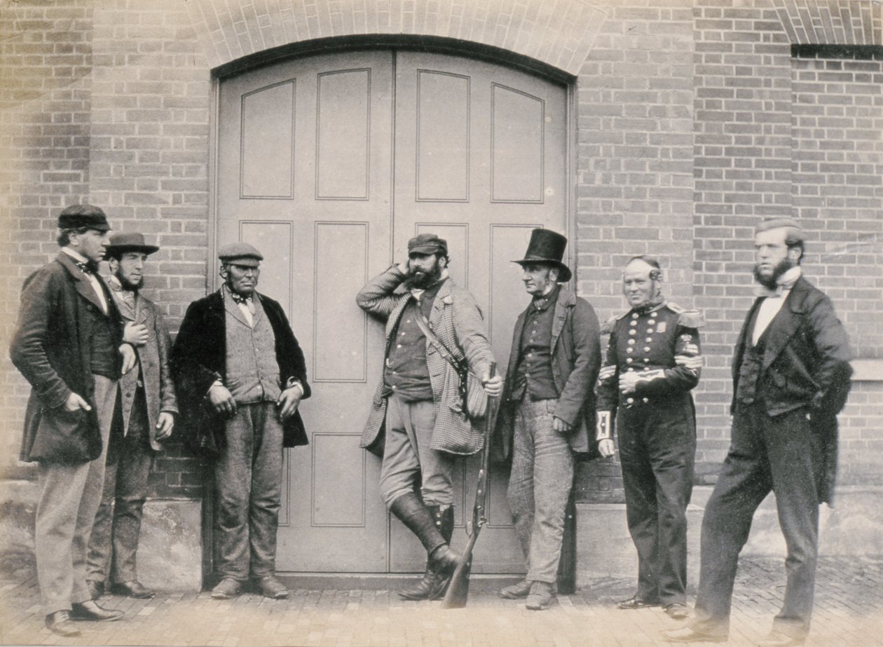 Personale ved Holkham Hall, Norfolk, ca. 1863 (albumin print) af Thomas Harcourt Powell