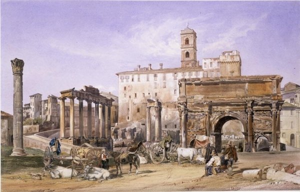 Campo Vaccino i Rom af Thomas Hartley Cromek