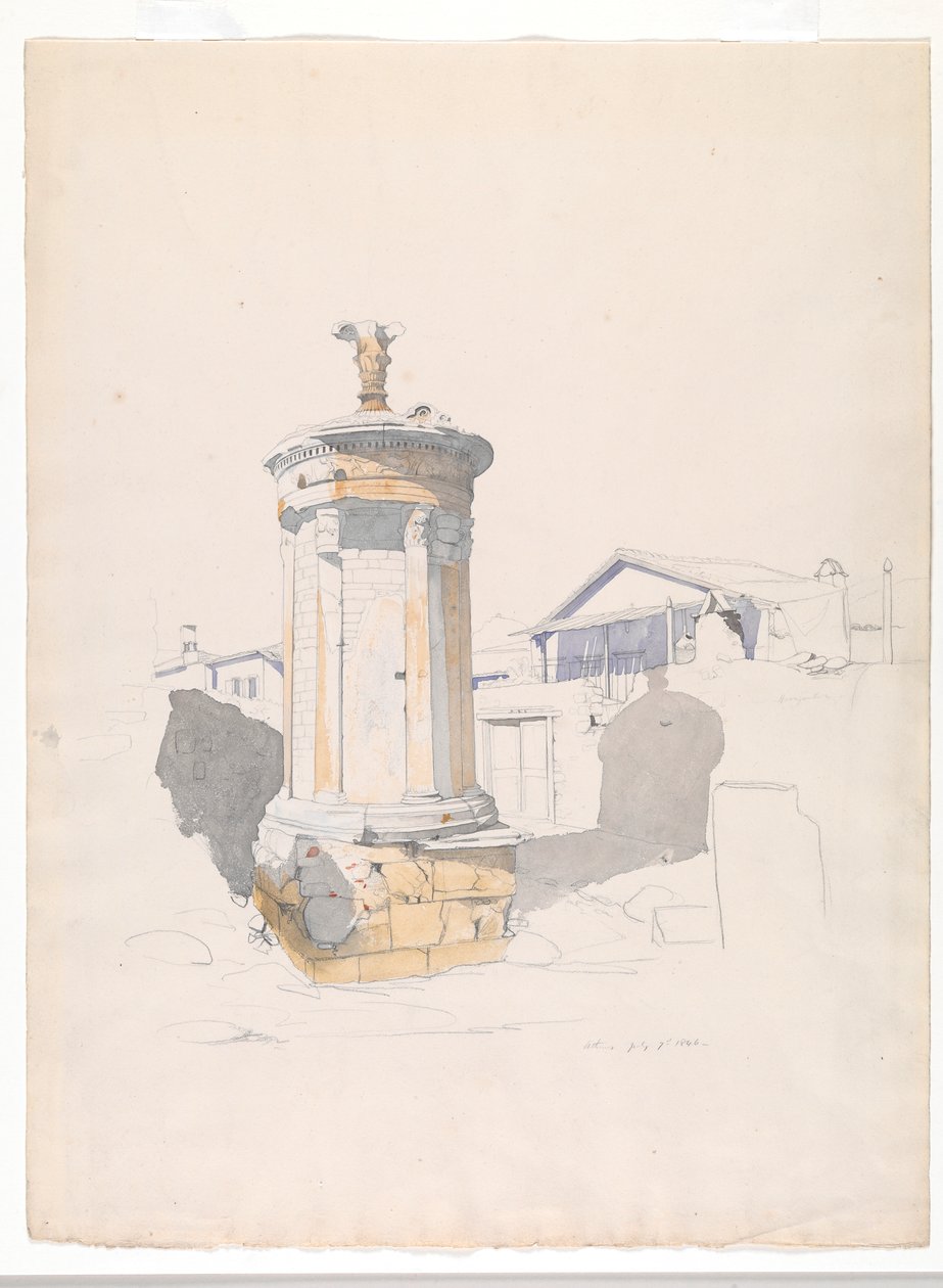 Det Choragiske Monument i Lysicrates, Athen af Thomas Hartley Cromek
