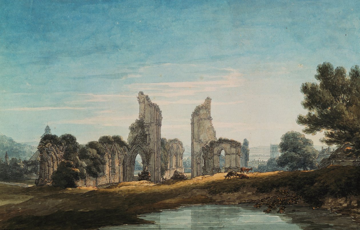 Glastonbury Abbey, 1795 af Thomas Hearne