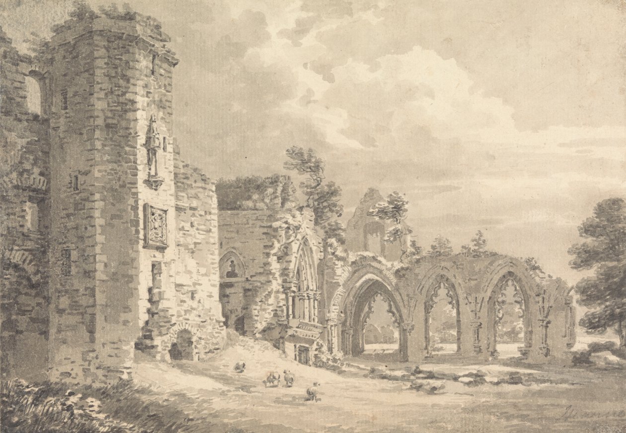 Ruinerne af College of Lincluden, nær Dumfries af Thomas Hearne