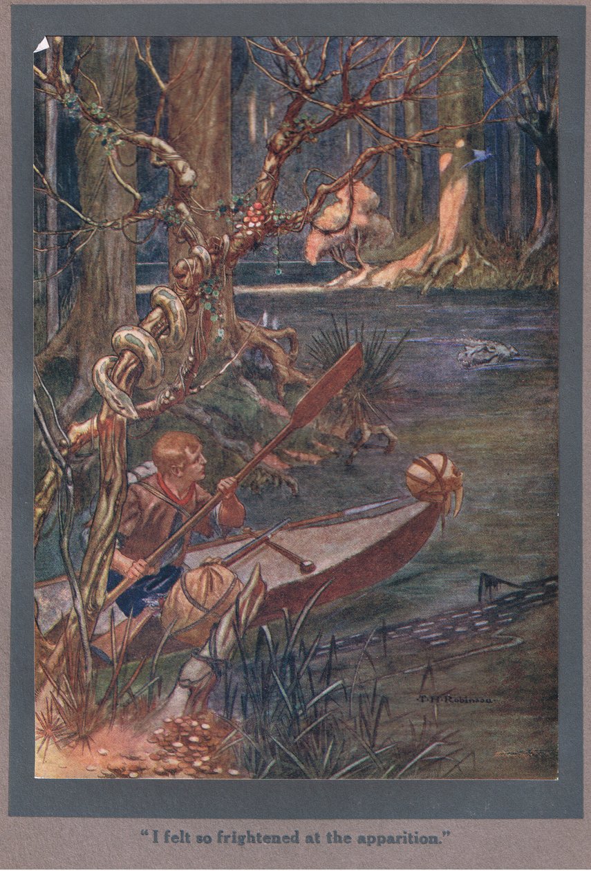 Jeg følte mig så bange ved synet (farvelitografi) af Thomas Heath Robinson