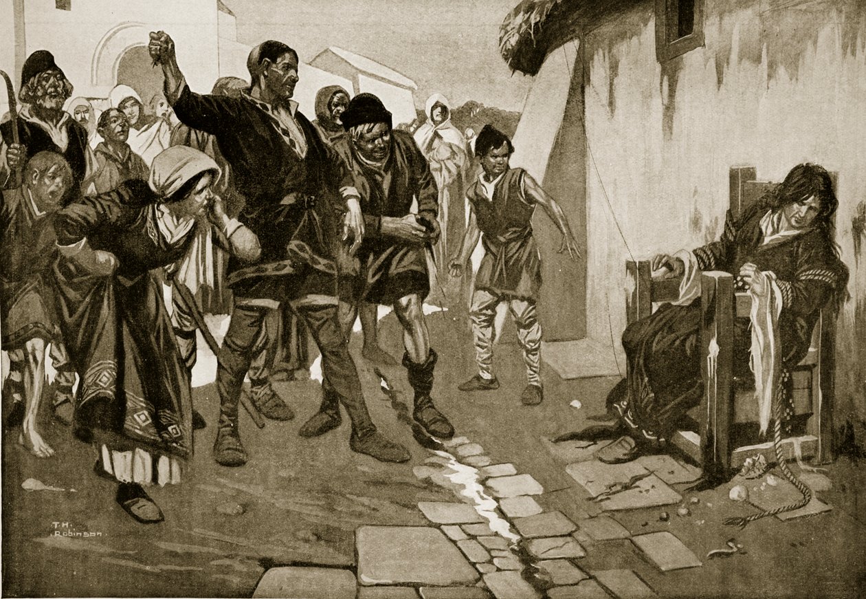 The Cucking-stool in Norman times, illustration fra 