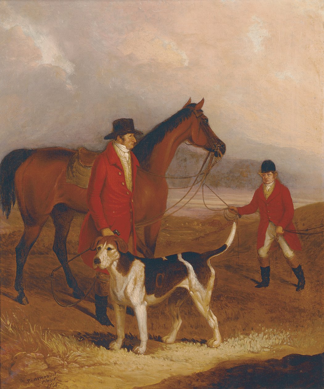 Old Druid, med Richard King Sampson, Esq., og John Presse, 1845 af Thomas Henwood