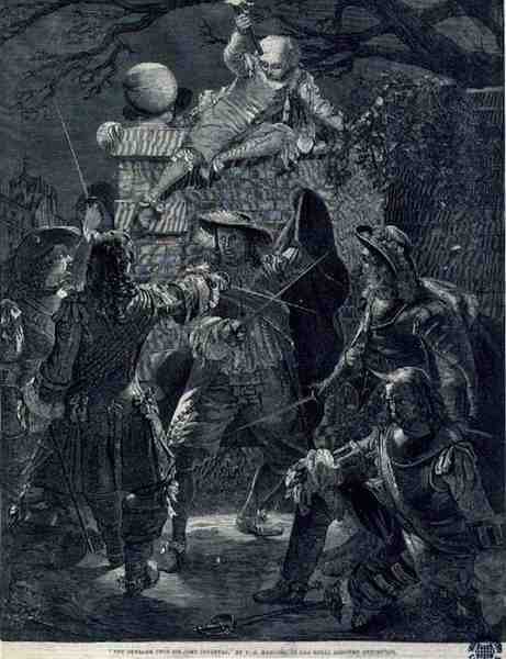 The Outrage Upon Sir John Coventry (d.1682), 21. december 1670 (gravering) af Thomas Herbert (after) Maguire