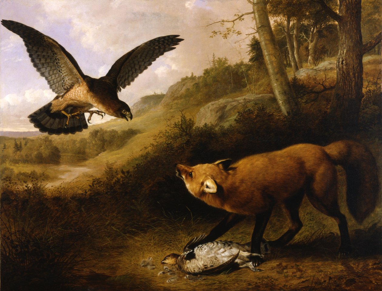 Omstridt spil, 1850. af Thomas Hewes Hinckley